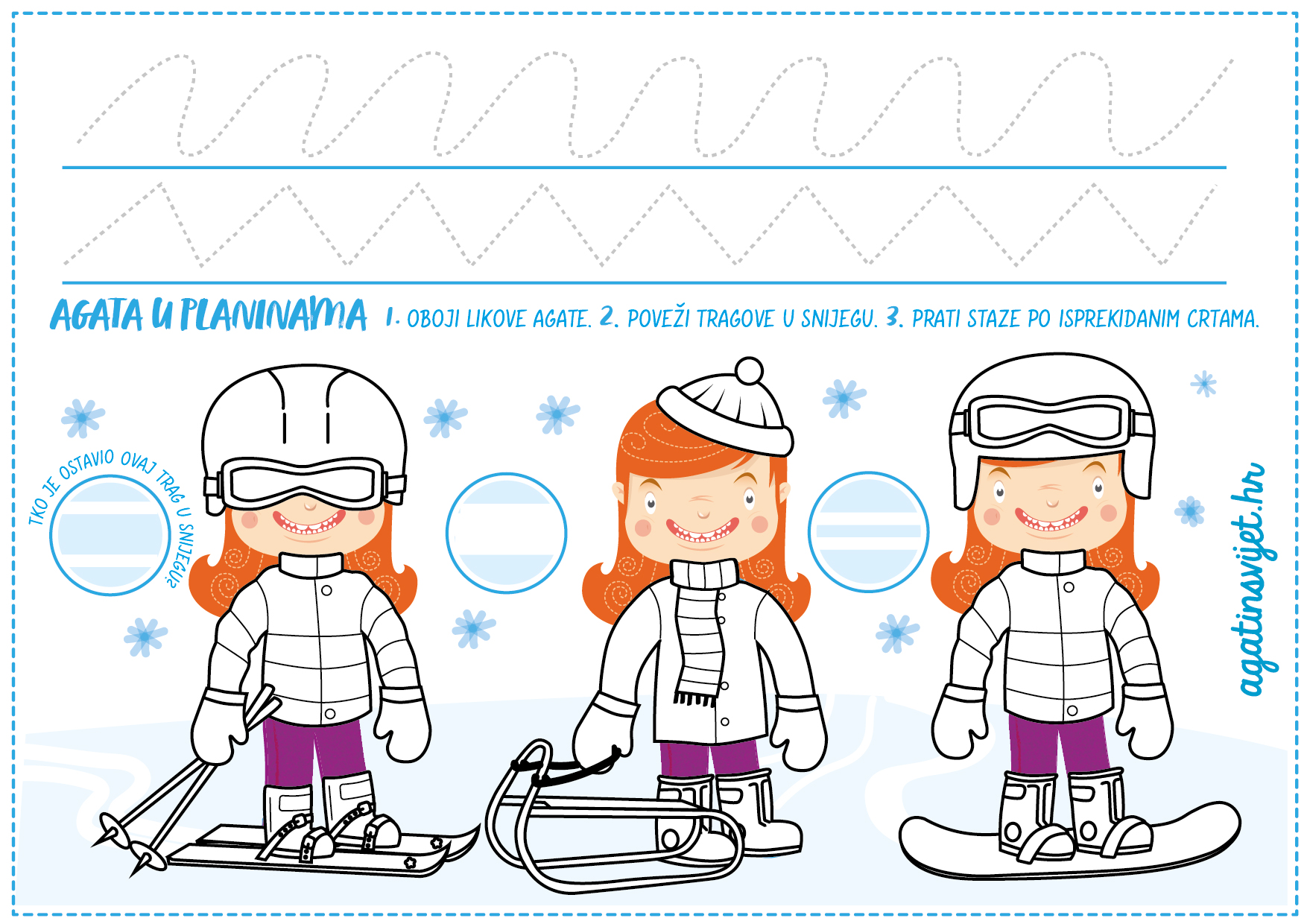Preuzmite BESPLATNO: Agata u planinama – grafomotorika
