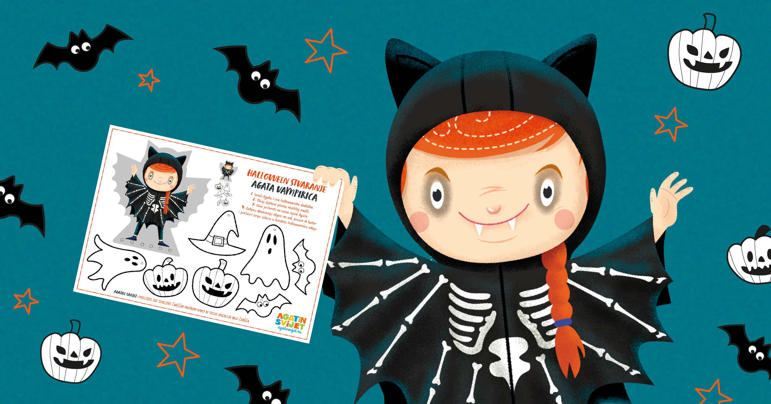 Preuzmite BESPLATNO halloweensko stvaranje: Agata vampirica