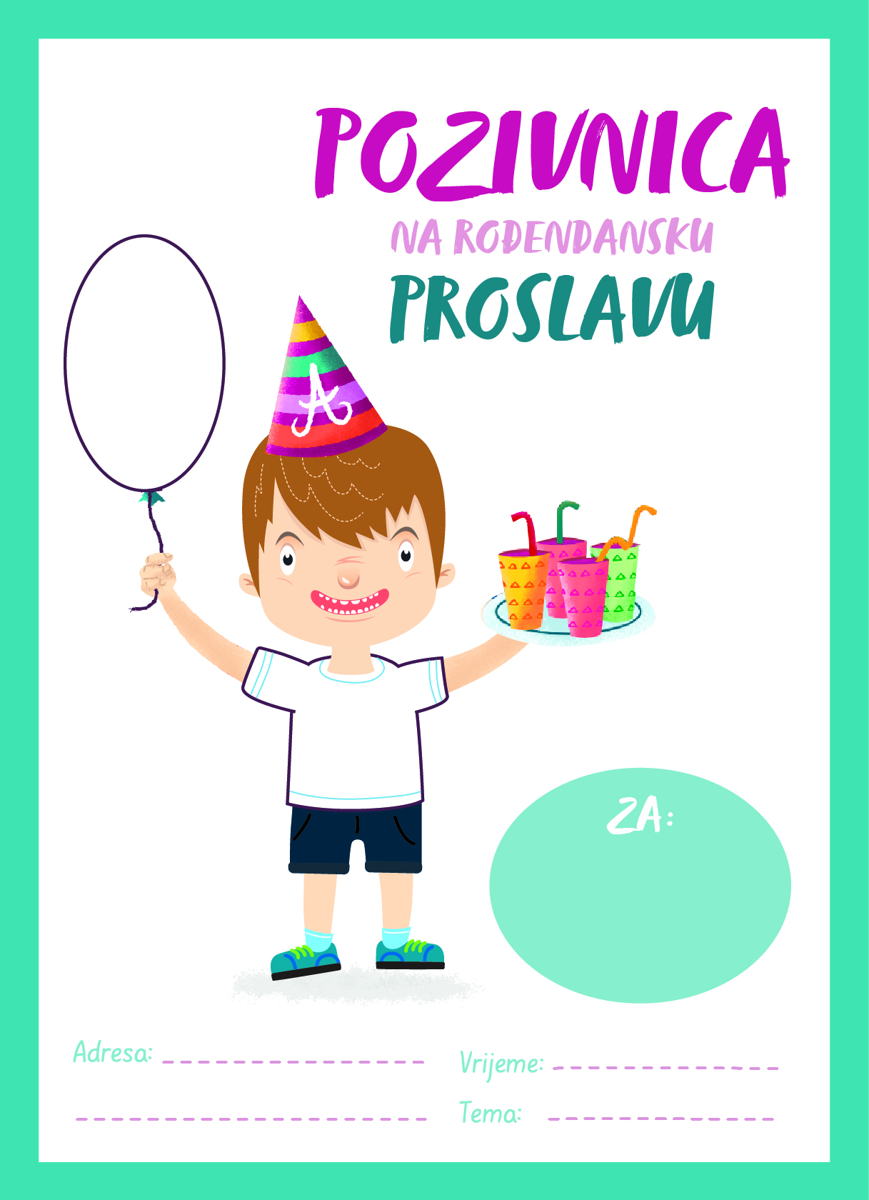Preuzmite BESPLATNO: Pozivnica na rođendansku proslavu